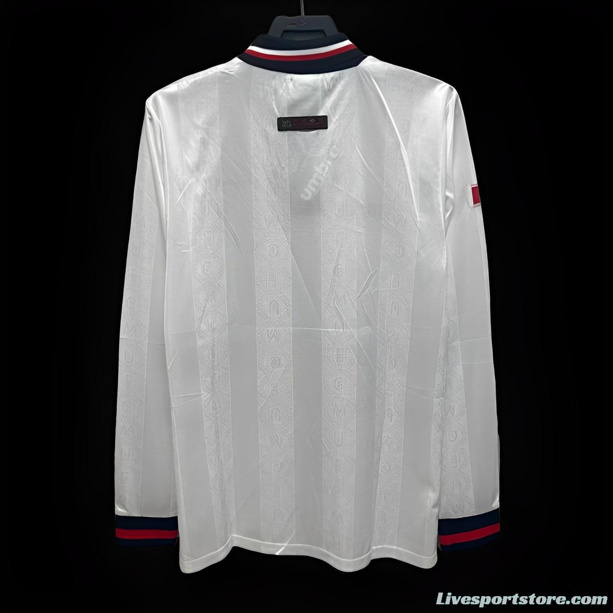 Retro 97/98 Manchester United Third Long Sleeve White Jersey