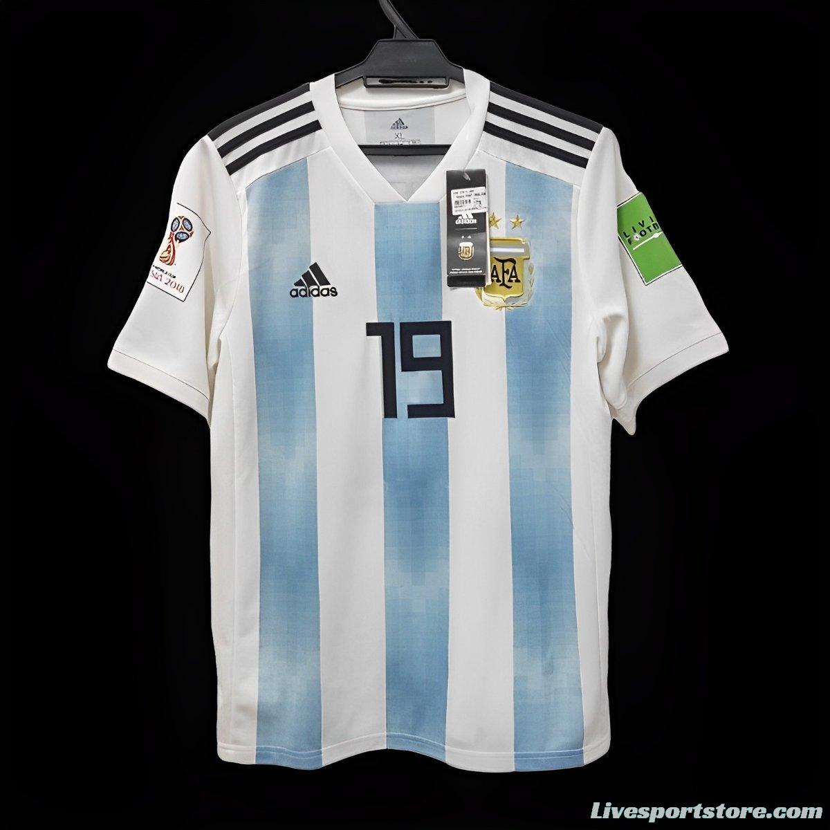 Retro 2018 Argentina Home Jersey