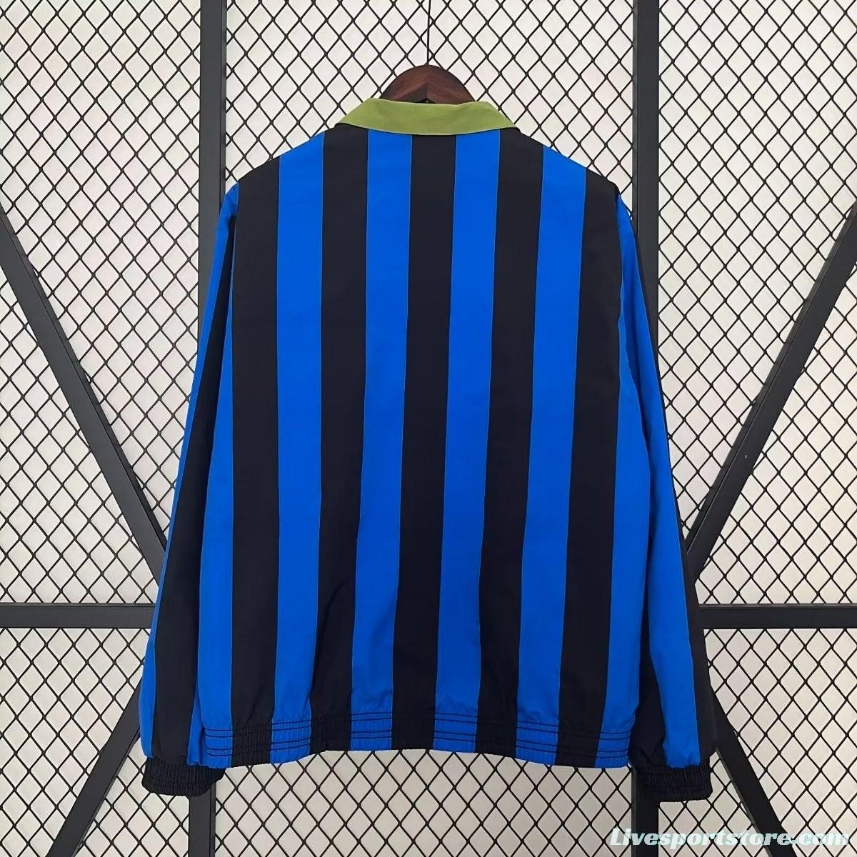 24/25 Inter Milan Green/Black Blue Reversible Windbreaker