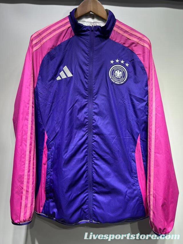 2024 Germany White/Purple Reversible Windbreaker