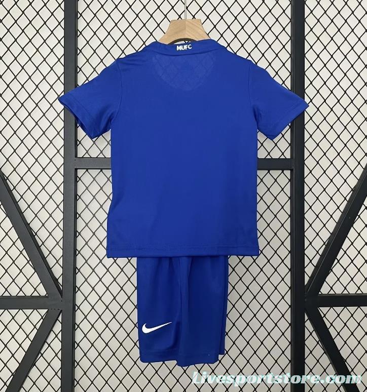 Retro 24/25 Kids Manchester United Third Blue Jersey