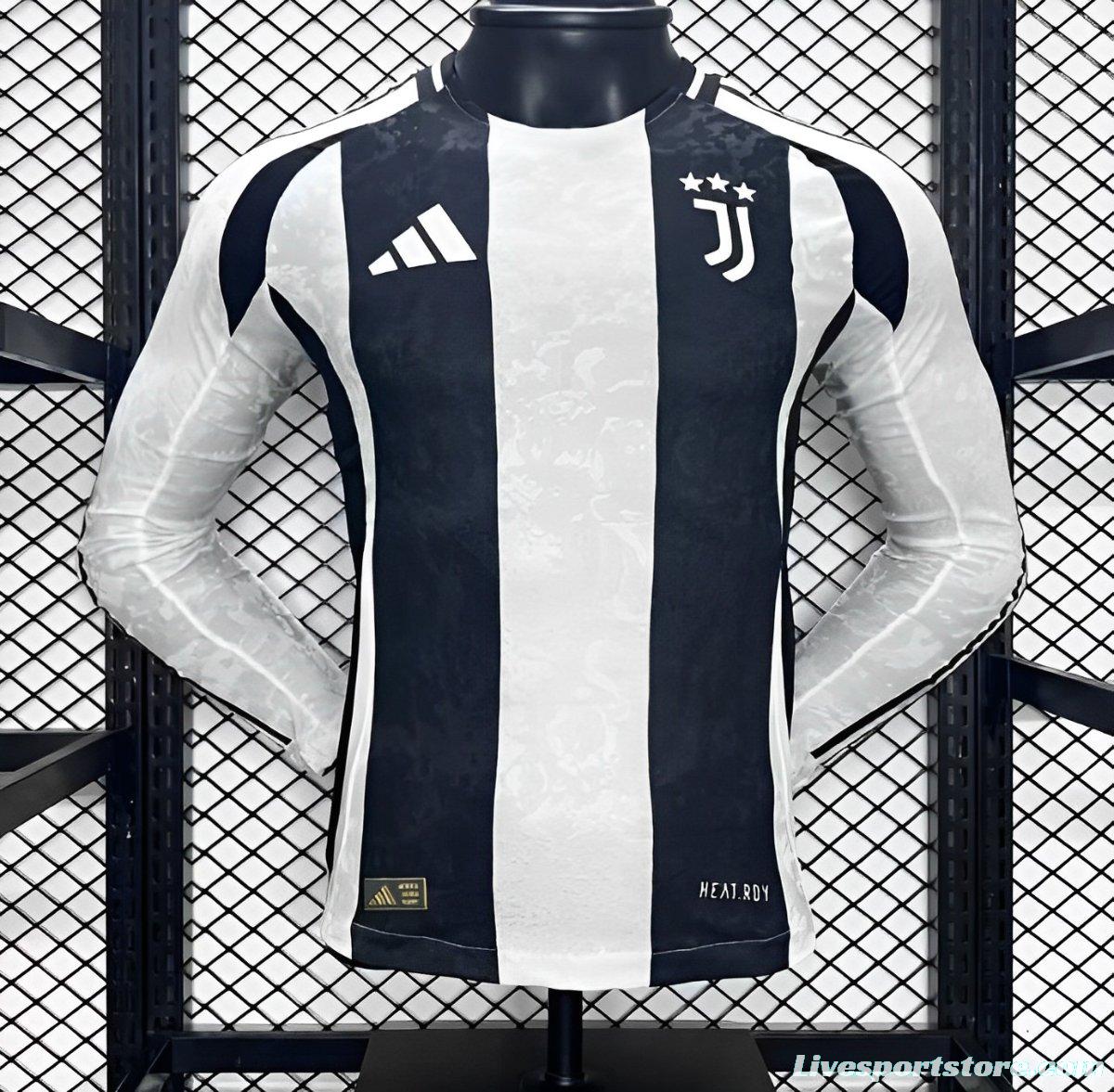 Player Version 24/25 Juventus Home Long Sleeve Jersey