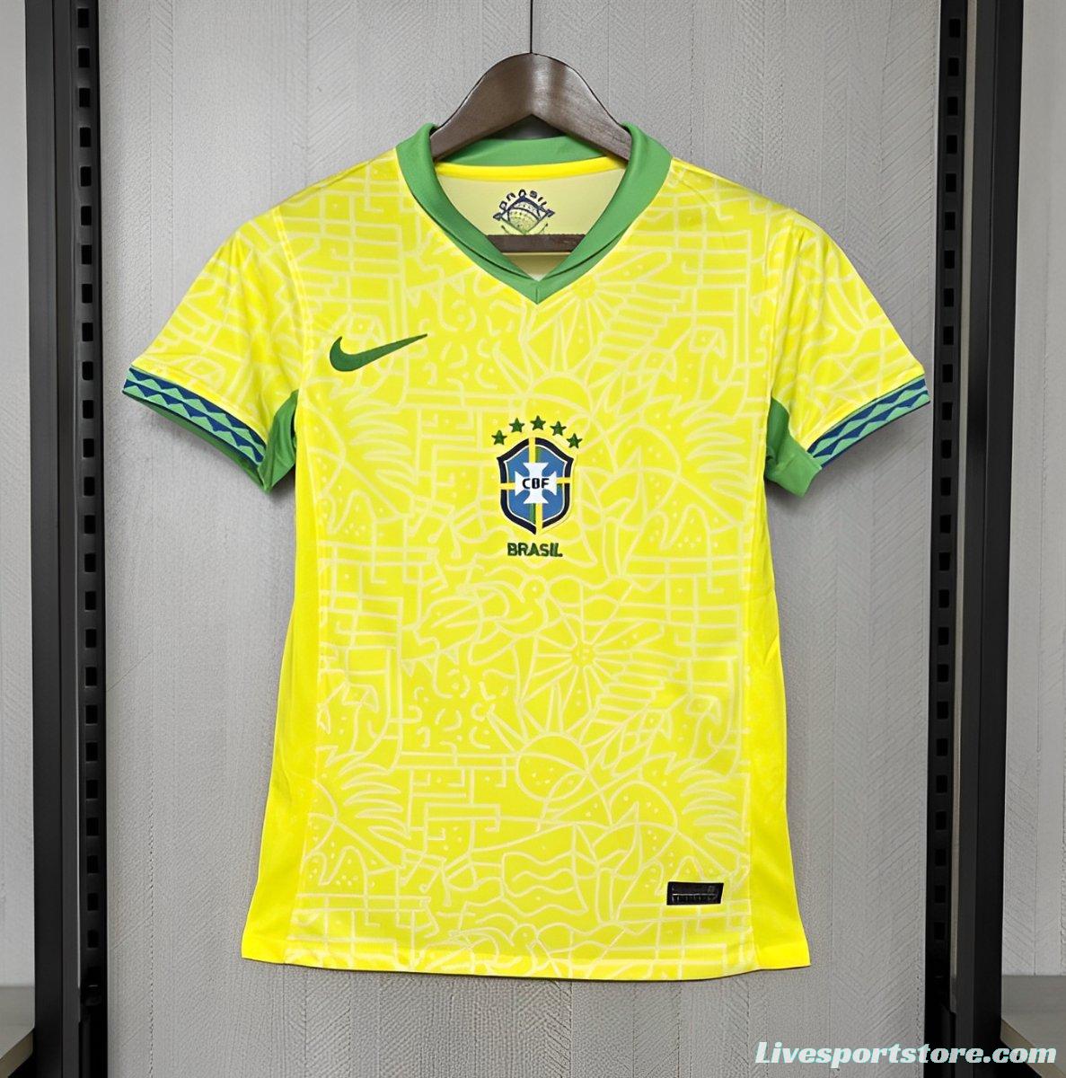 2024 Womens Brazil Home Shirt Jersey