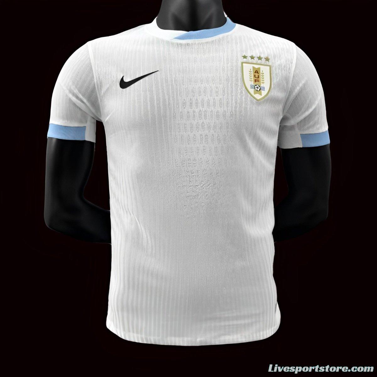 Player Version 2024 Uruguay Away White Jersey