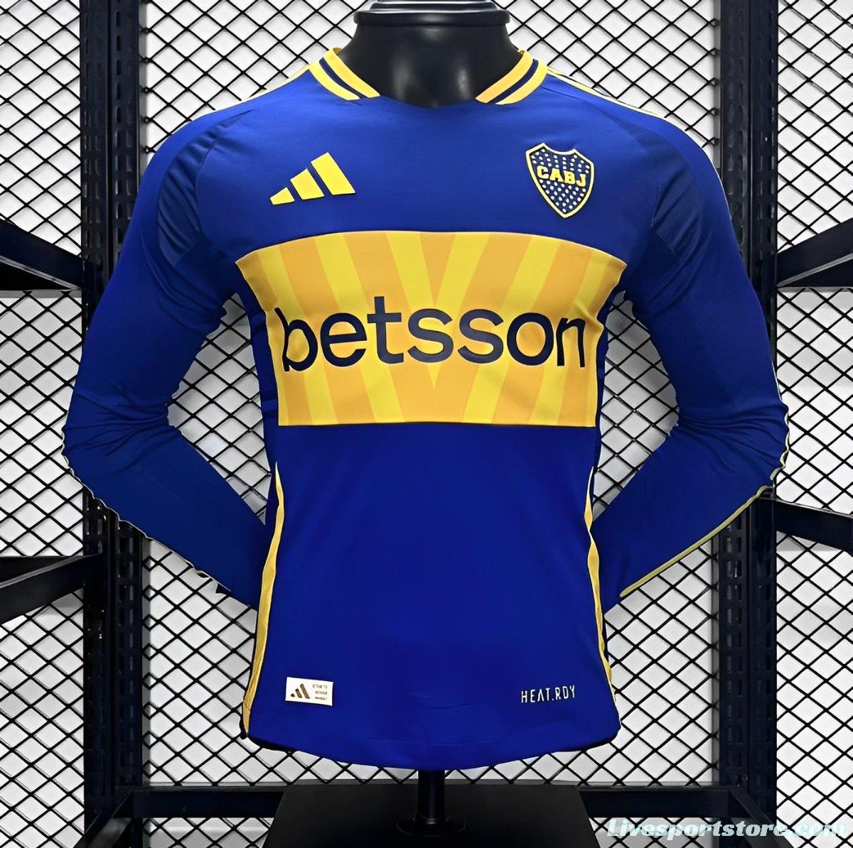 Player Version 24/25 Boca Juniors Home Long Sleeve Jersey