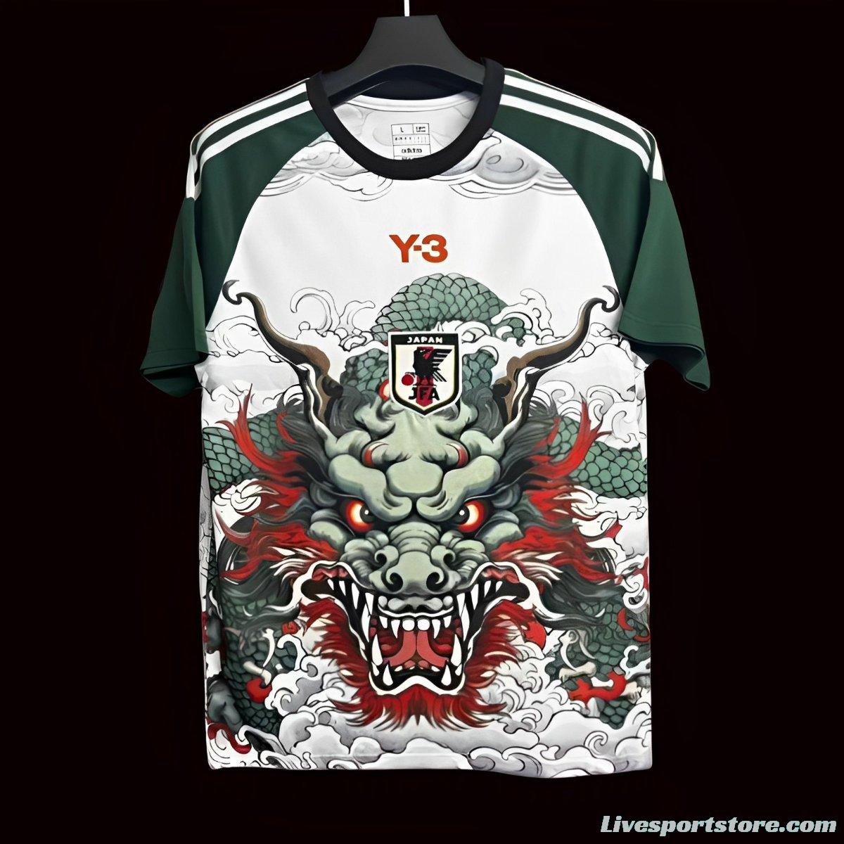 2024 Japan x Y3 Green White Dragon Special Jersey