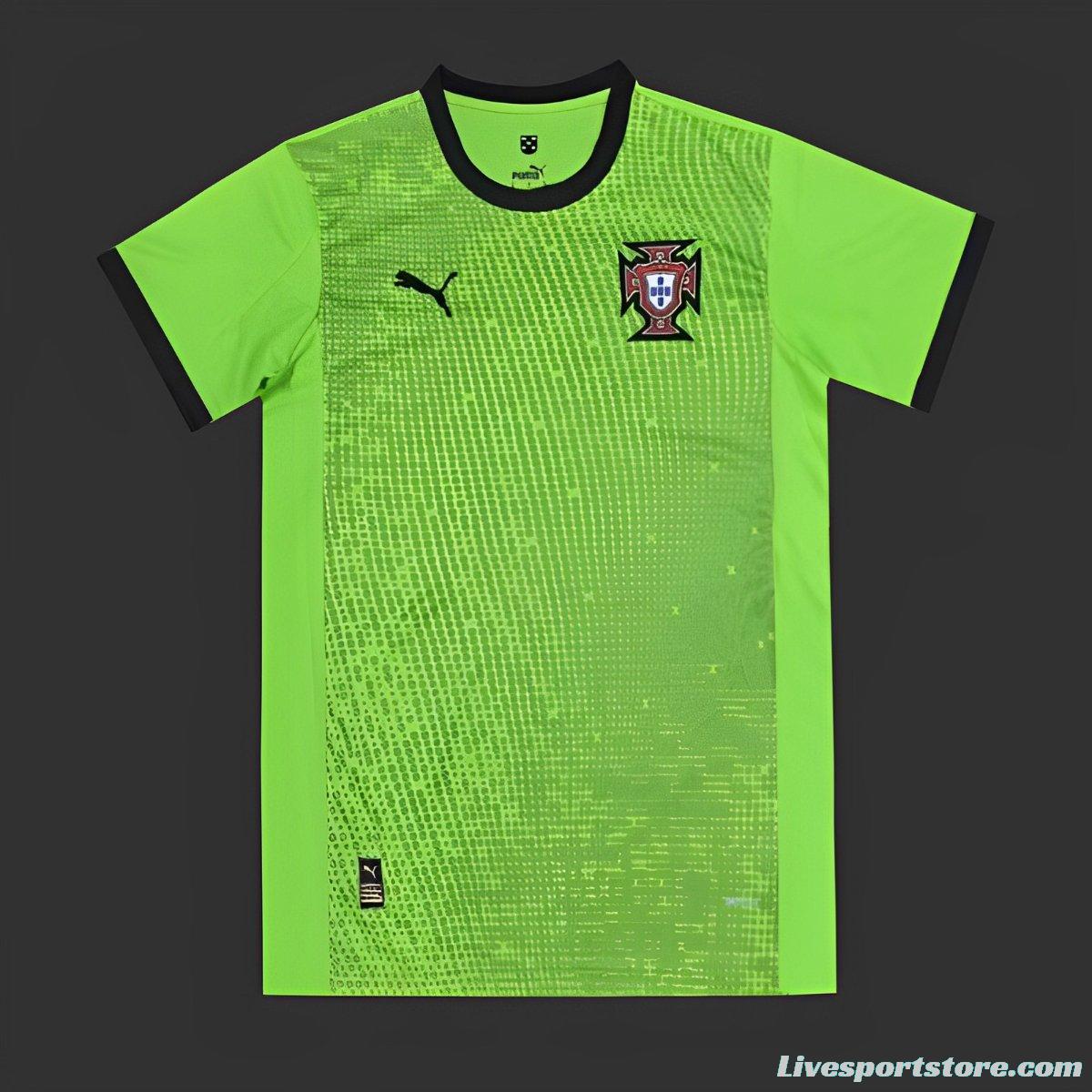 2024 Portugal Green Goalkeeper Jersey