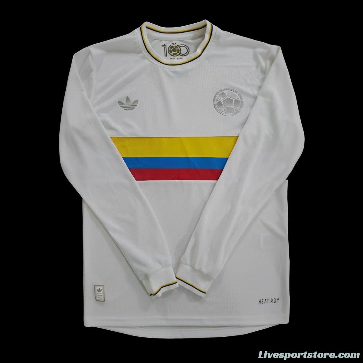 2024 Colombia White 120Th Anniversary Long Sleeve Jersey