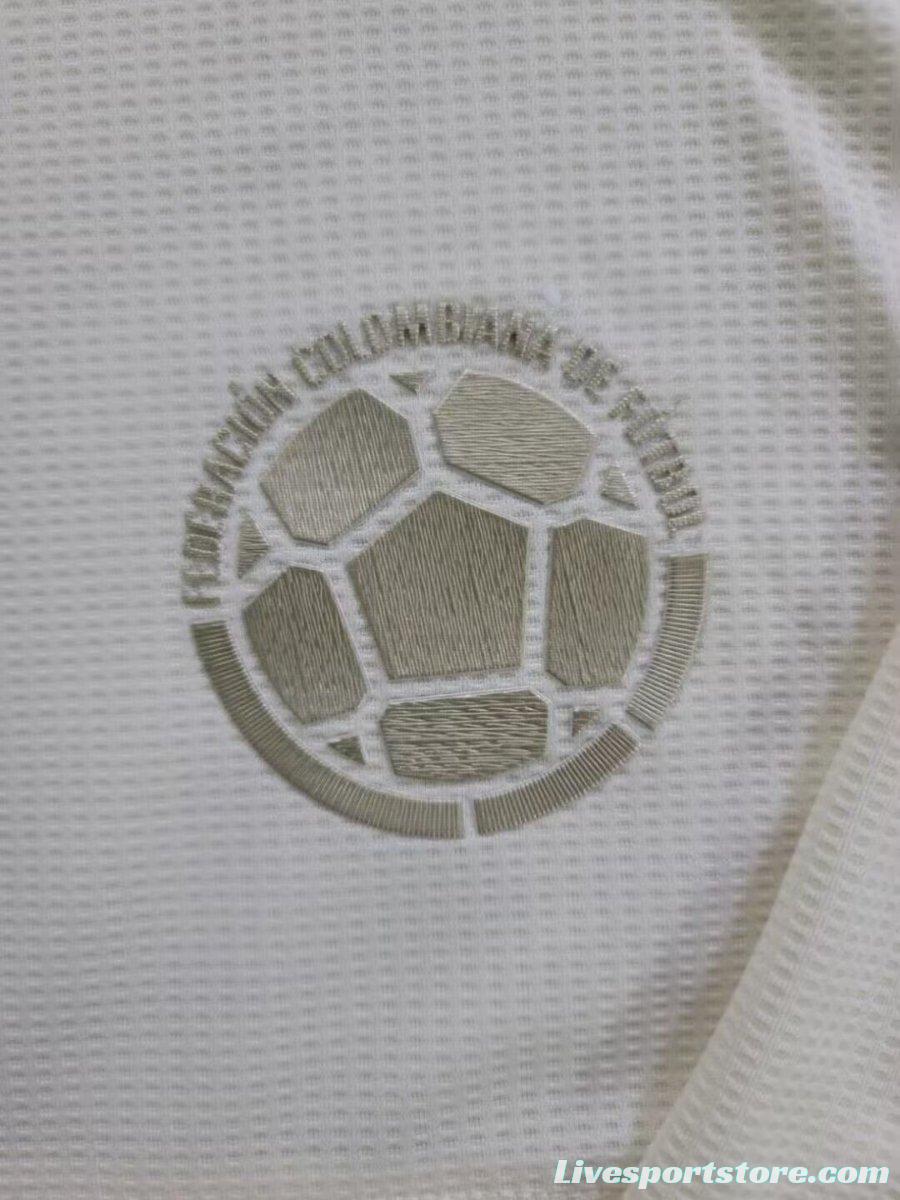 2024 Colombia White 120Th Anniversary Long Sleeve Jersey