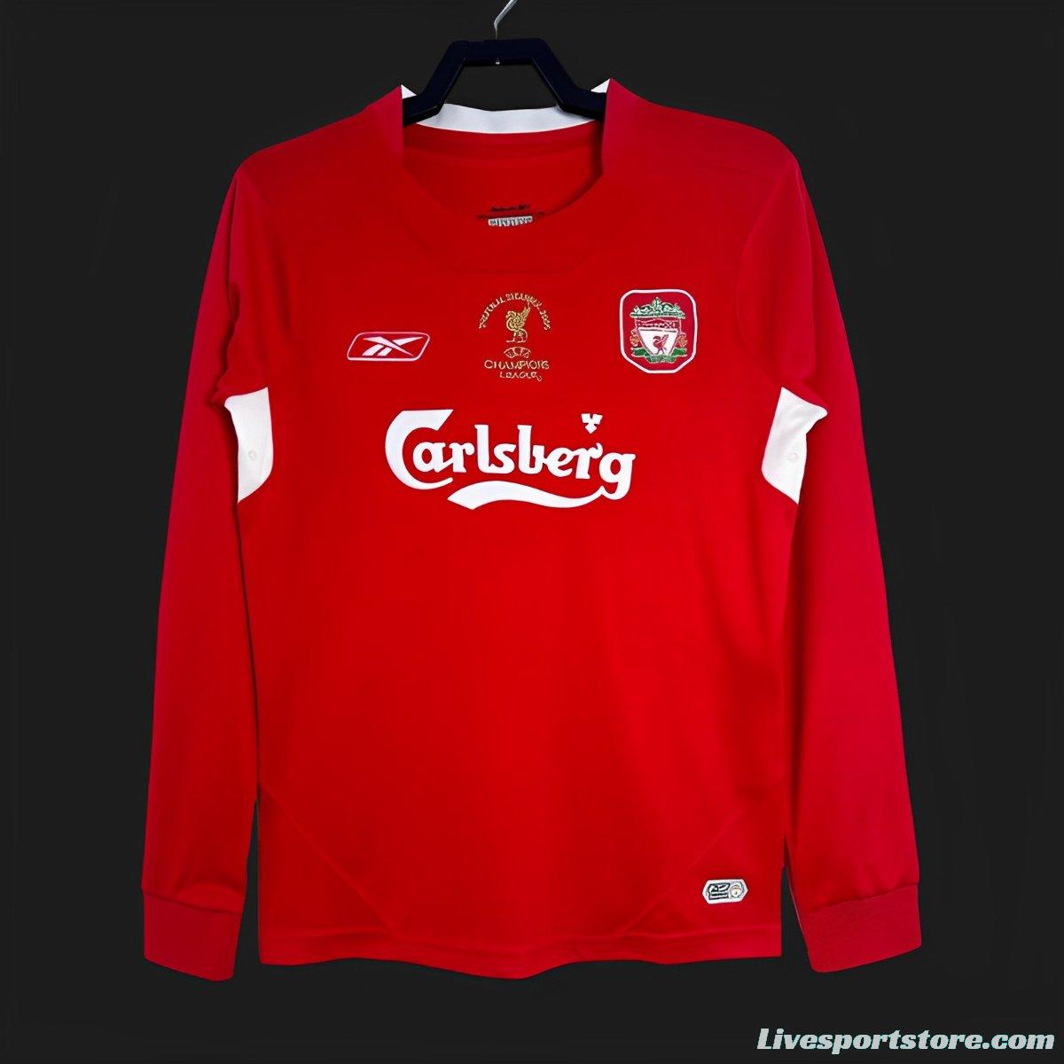 Retro 04/05 Liverpool Home Long Sleeve Jersey